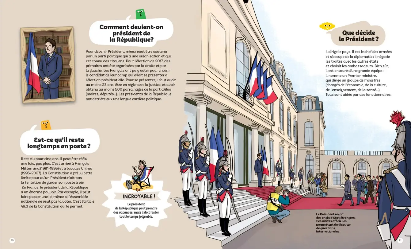 Les élections - Questions/Réponses pour entrer dans les coulisses des élections - doc dès 7 ans - Livre documentaire - 9782092495537 - page-interieure1