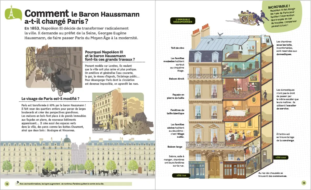 Paris - Questions/Réponses - Dès 7 ans - Livre documentaire - 9782092495551 - page-intérieure1