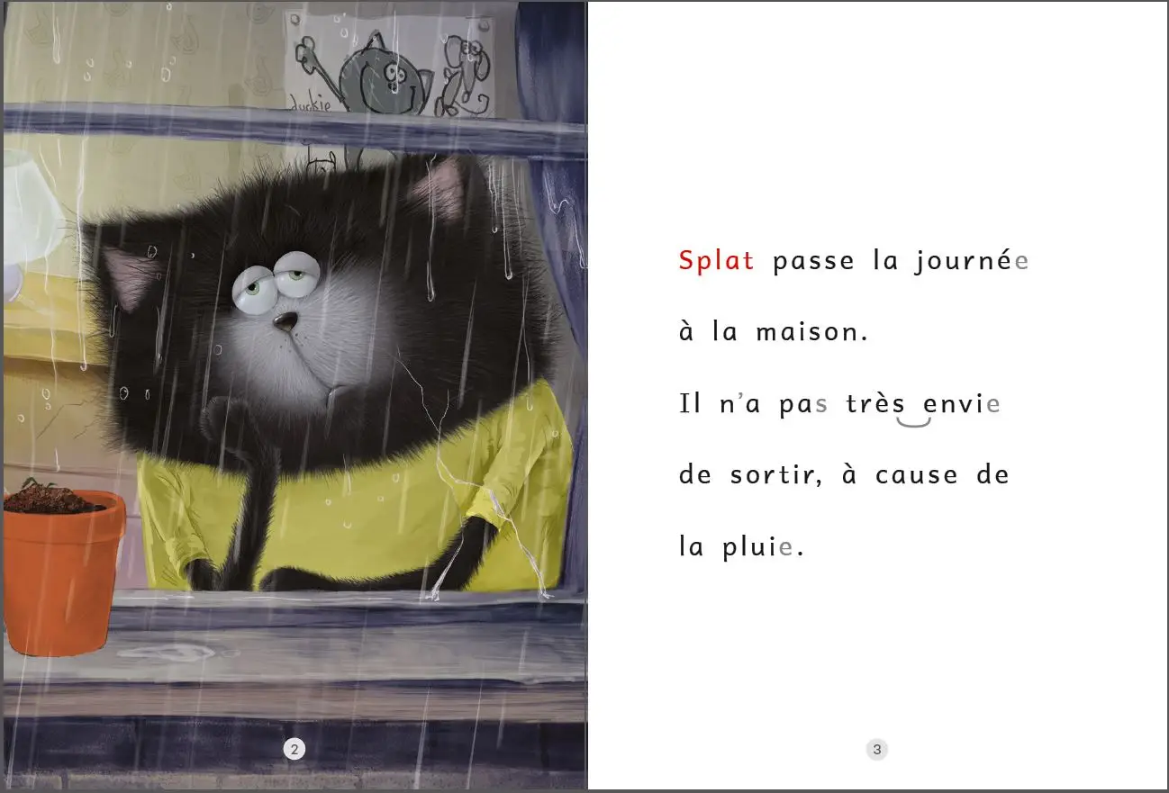 Je lis avec Splat : Splat jardine - Niveau 2 - Dès 6 ans  - Roman - 9782092496350 - page-interieure1