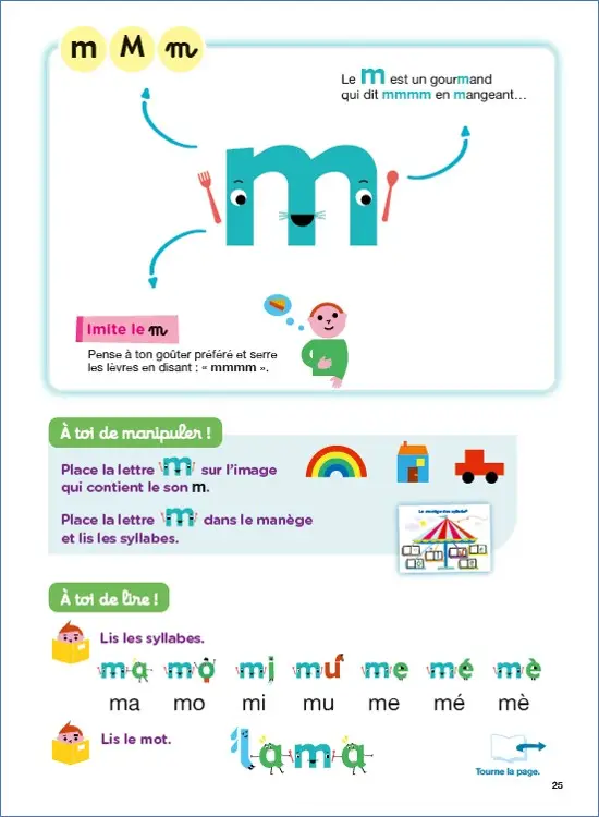 J'apprends à lire en manipulant - 3-6 ans - Méthode syllabique et sensorielle pour tous les enfants - Coffret - 9782092496510 - page-interieure1