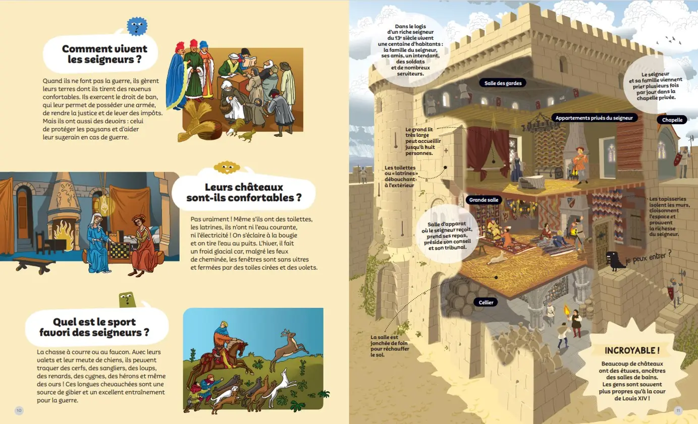 Le Moyen âge - Questions/Réponses - documentaire dès 7 ans - Livre documentaire - 9782092497593 - page-interieure1