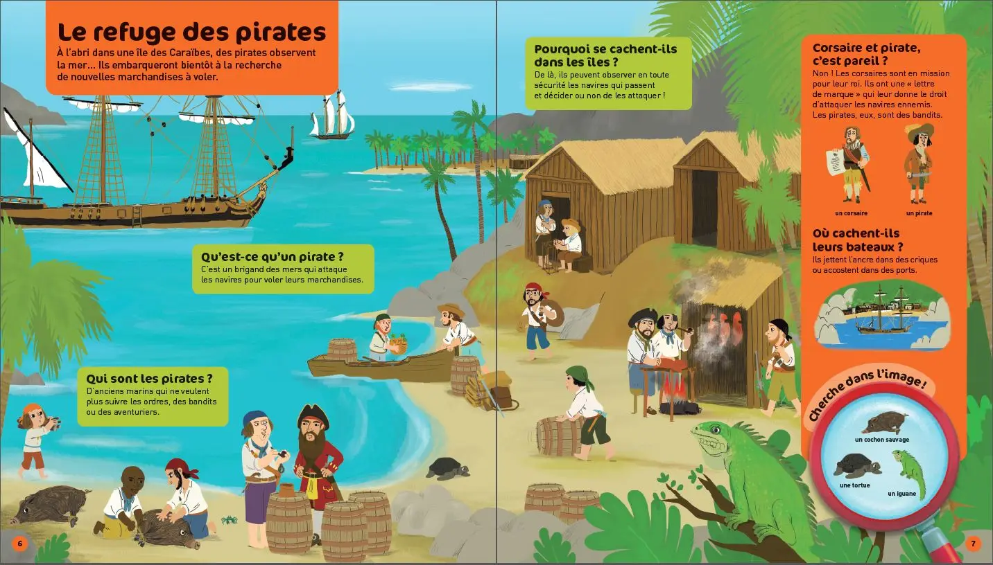 La vie des pirates - Questions/Réponses - doc dès 5 ans - Livre documentaire - 9782092551721 - page-interieure1