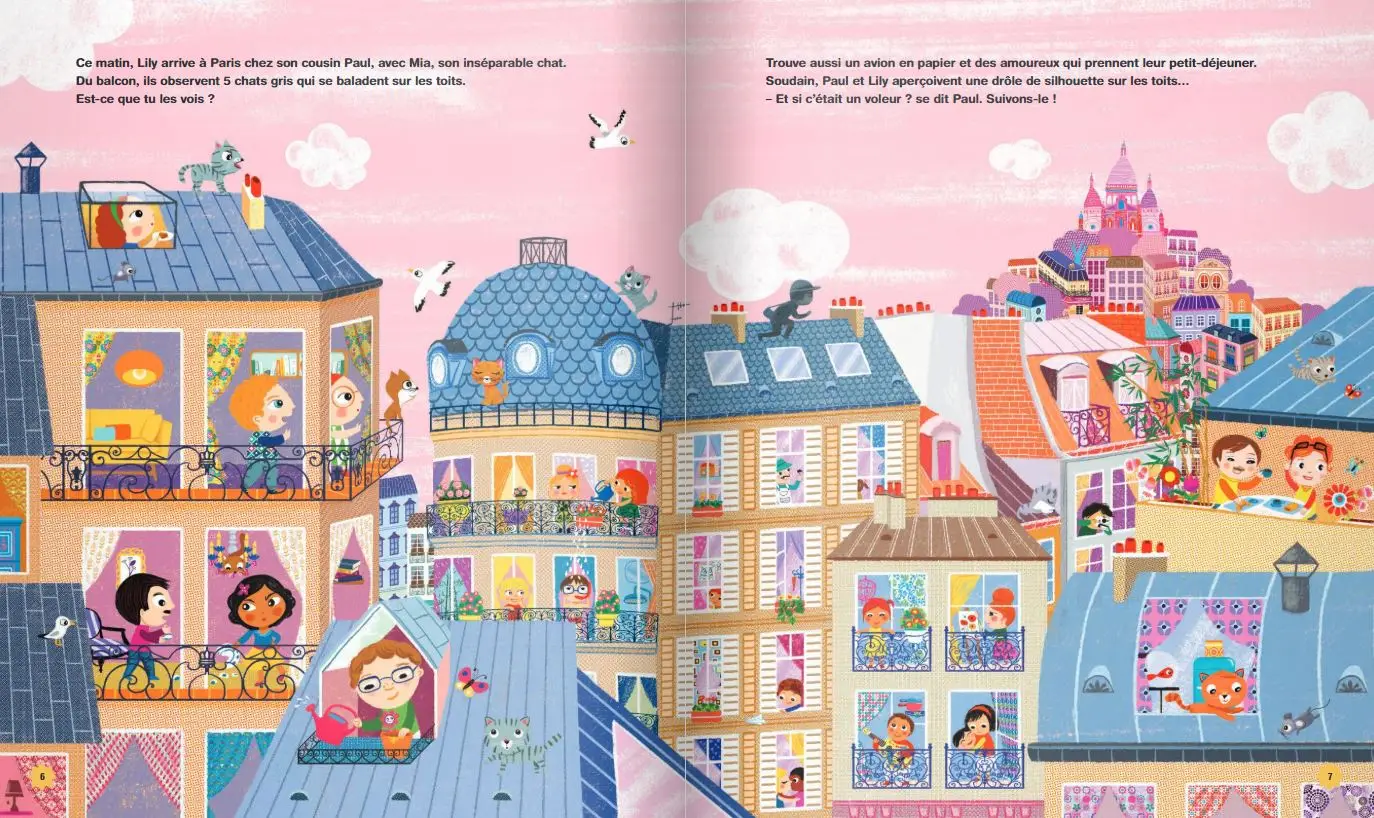 Lily mène l'enquête - Cherche et trouve dans Paris - Dès 4 ans - Album(s) - 9782092556740 - page intérieure1