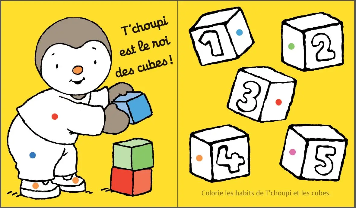 Mon gros cahier de coloriages et dessins T'choupi - Colorier et développer les gestes graphiques avec T'choupi Dès 2 ans - Cahier d'activités - 9782092559321 - page-interieure1