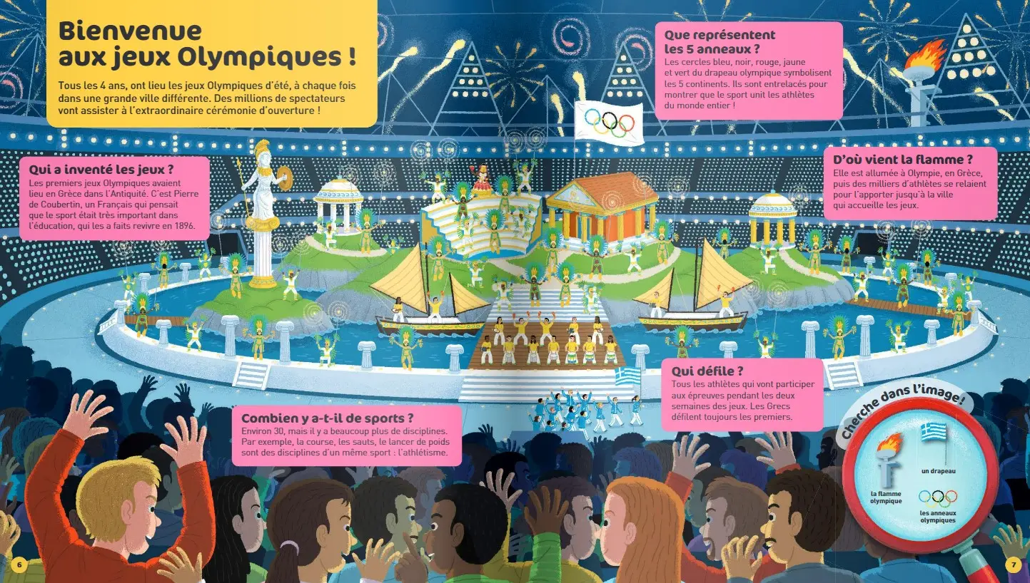 Vive les jeux Olympiques - Questions/Réponses - Pour tout comprendre sur les Jeux Olympiques, livre documentaire dès 5 ans - Livre documentaire - 9782092564233 - page-interieure1