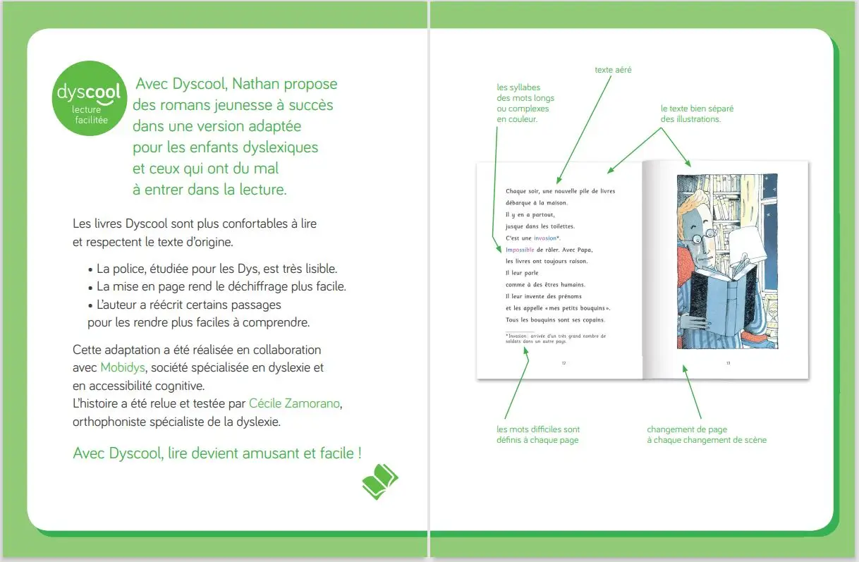 Le Buveur d'encre  - adapté aux enfants DYS ou dyslexiques - Dès 7 ans - Roman - 9782092576434 - page-intérieure1