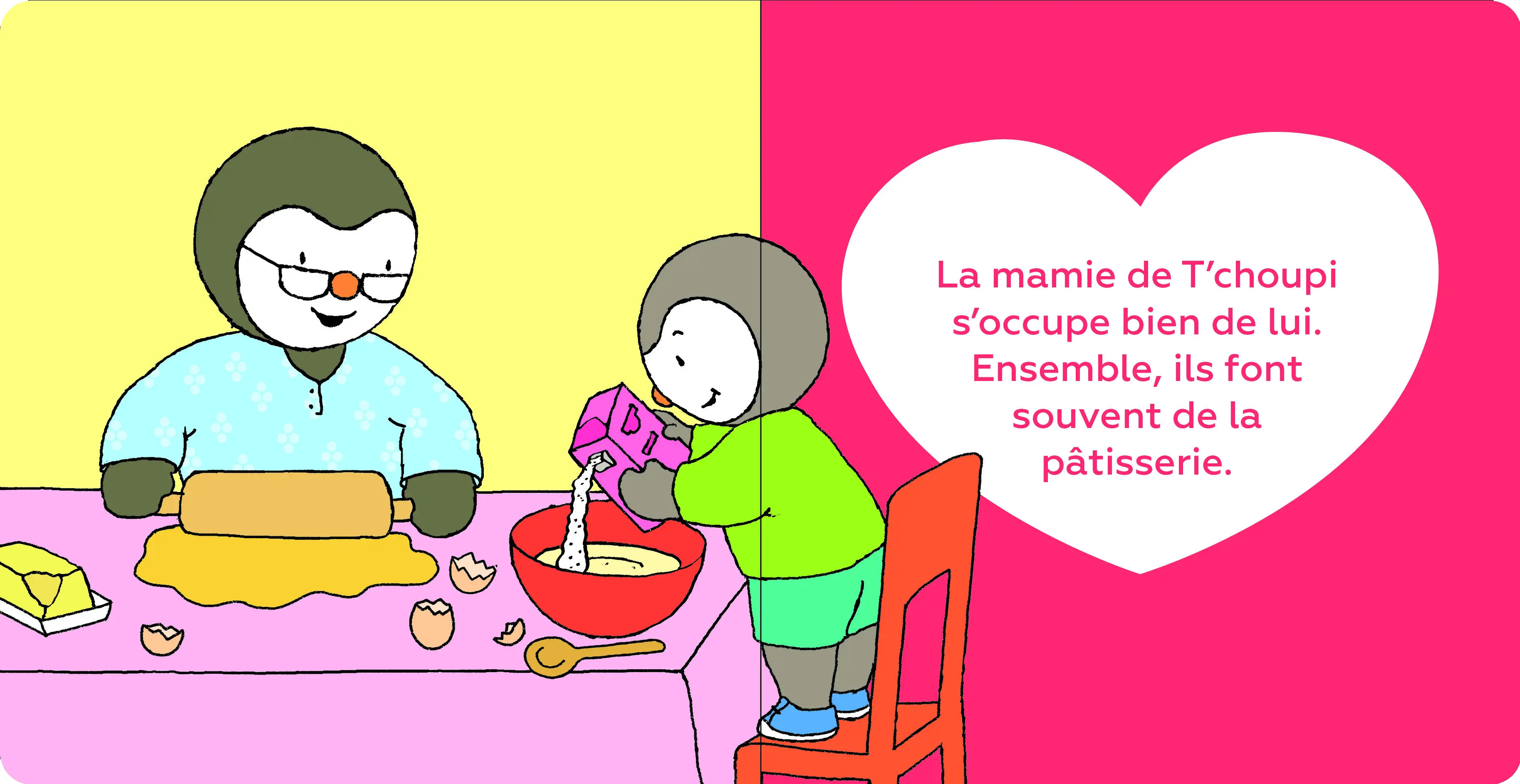 T'choupi aime mamie - Dès 2 ans - Livre d'éveil - 9782092589618 - page-interieure1