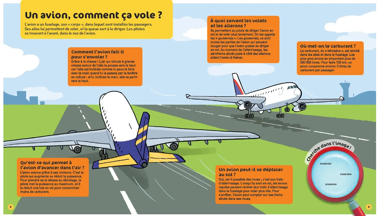 Les avions - Questions/Réponses - doc dès 5 ans - Livre documentaire - 9782092591765 - page intérieure1