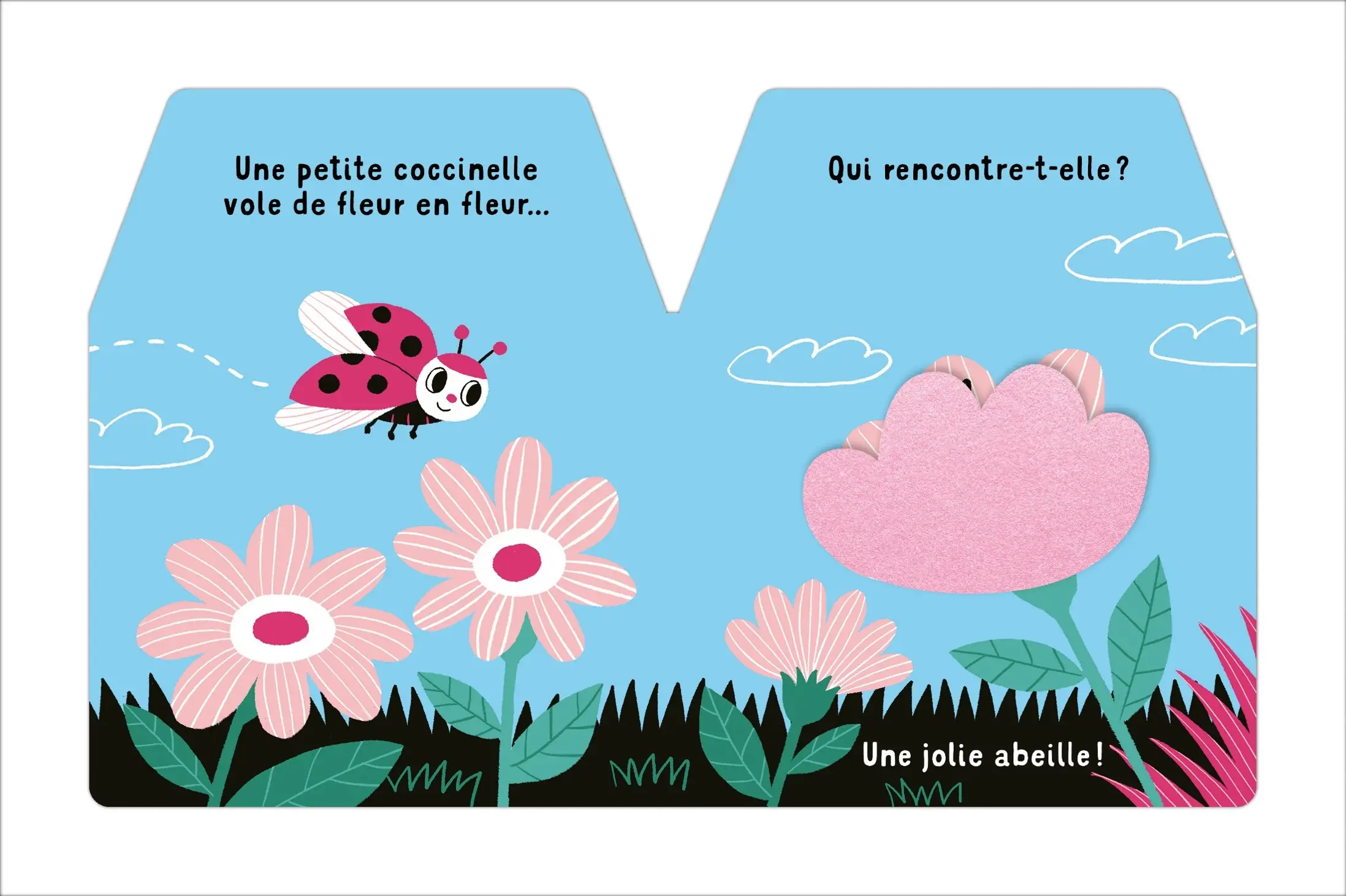 Cache cache petite coccinelle - livre à toucher  - dès 6 mois - Livre d'éveil - 9782092592076 - page intérieure1