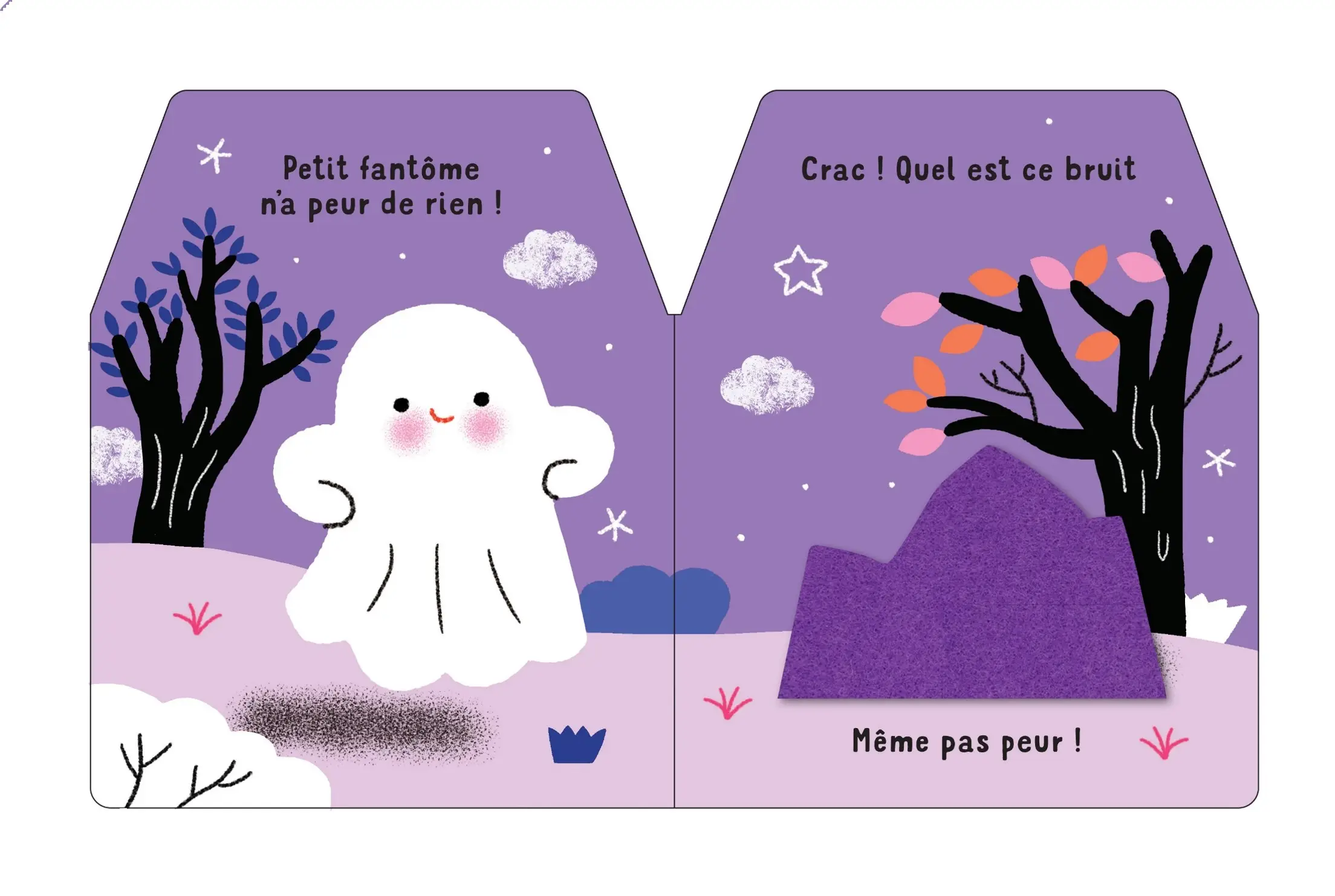 Cache-cache petit fantôme - Livre matière - éveil -  Dès 6 mois - Livre d'éveil - 9782092592137 - page intérieure1