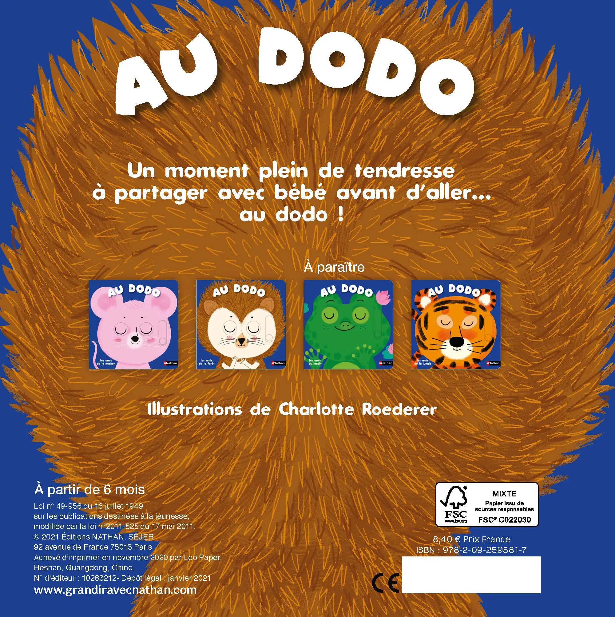 Au dodo - les amis de la forêt - Livre animé Dès 6 mois - Pour accompagner le rituel du coucher des bébés - Livre d'éveil - 9782092595817 - page intérieure1
