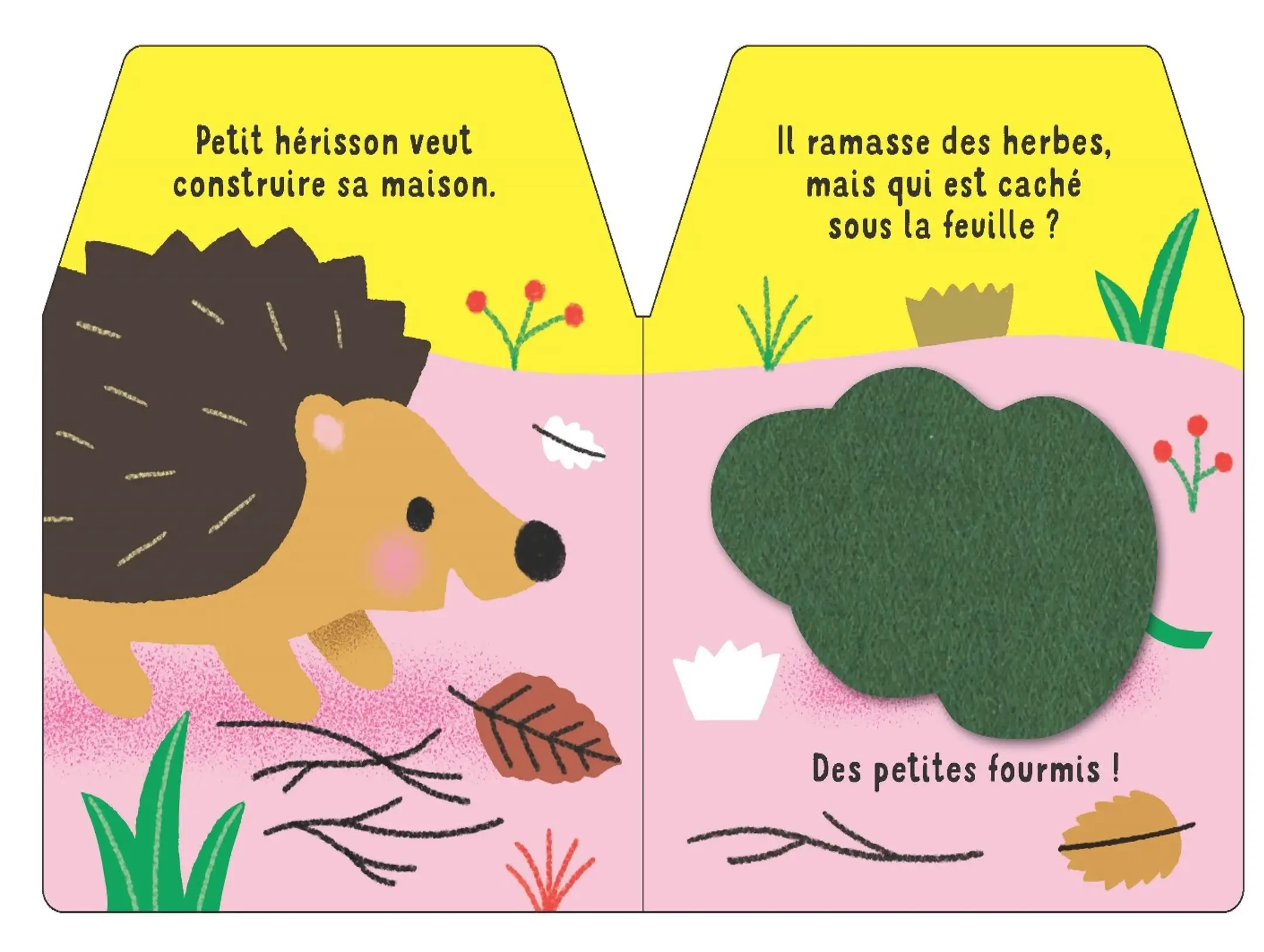 Cache-cache petit hérisson - Livre matière - éveil -  Dès 6 mois - Livre d'éveil - 9782092596579 - page-interieure1