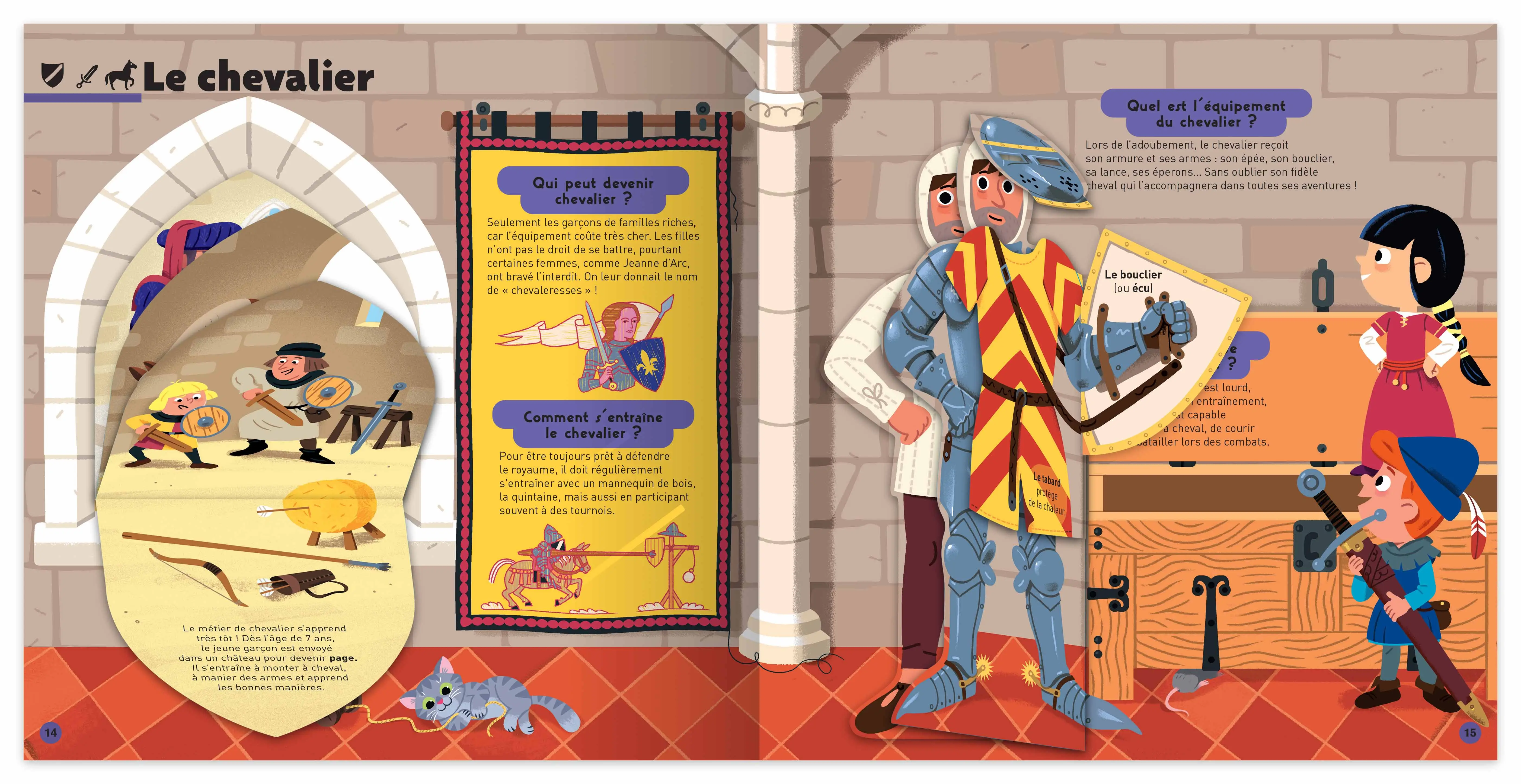 Le Kididoc - Au temps des châteaux forts - Dès 4 ans - Livre documentaire - 9782095003562 - page-interieure1