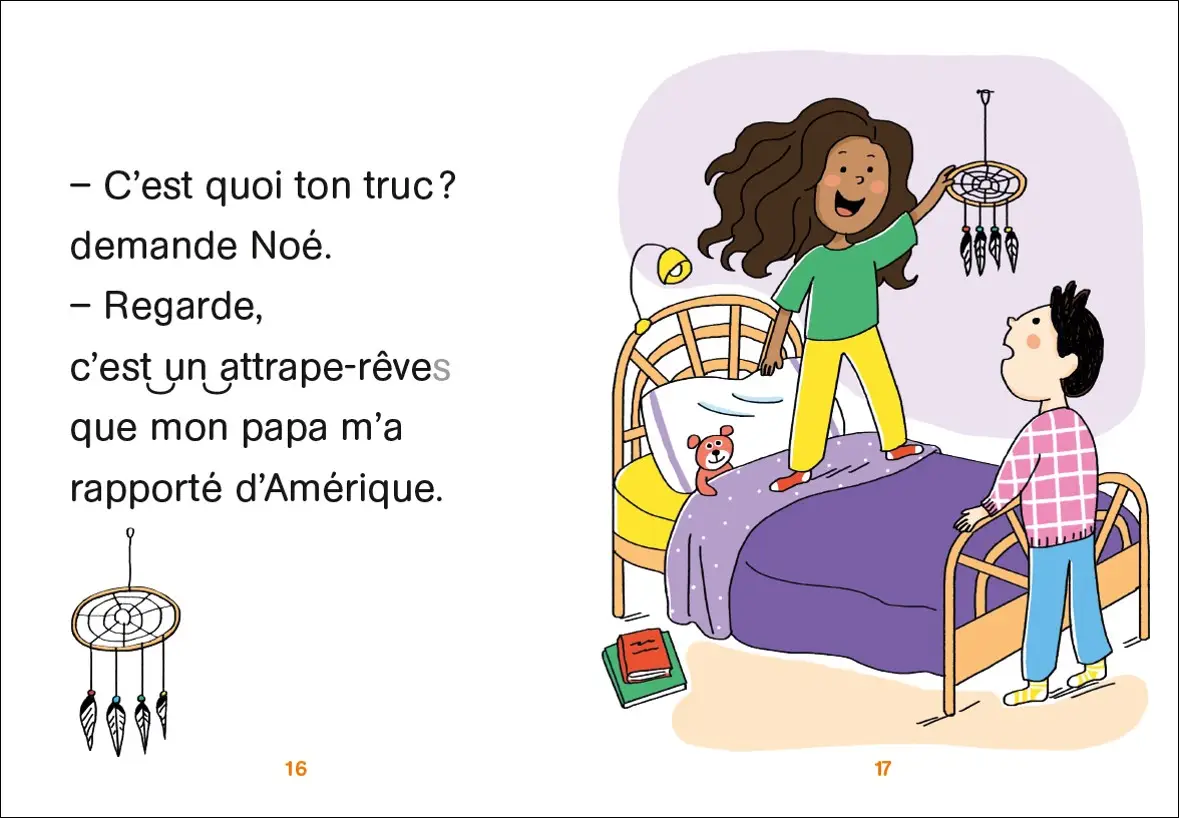 Noé chasse les cauchemars - Regarde, je lis avec Noé et Mila - Lecture CP - Niveau 2 - Dès 5 ans - Roman - 9782095015572 - page-interieure1