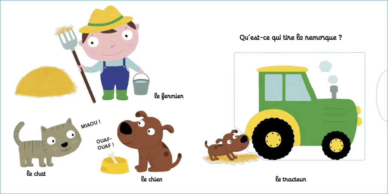 Mon imagier animé Kididoc - la ferme - nouvelle édition - Une histoire parfaite à découvrir à Pâques - Dès 1 an - Livre documentaire - 9782095024123 - page-interieure1
