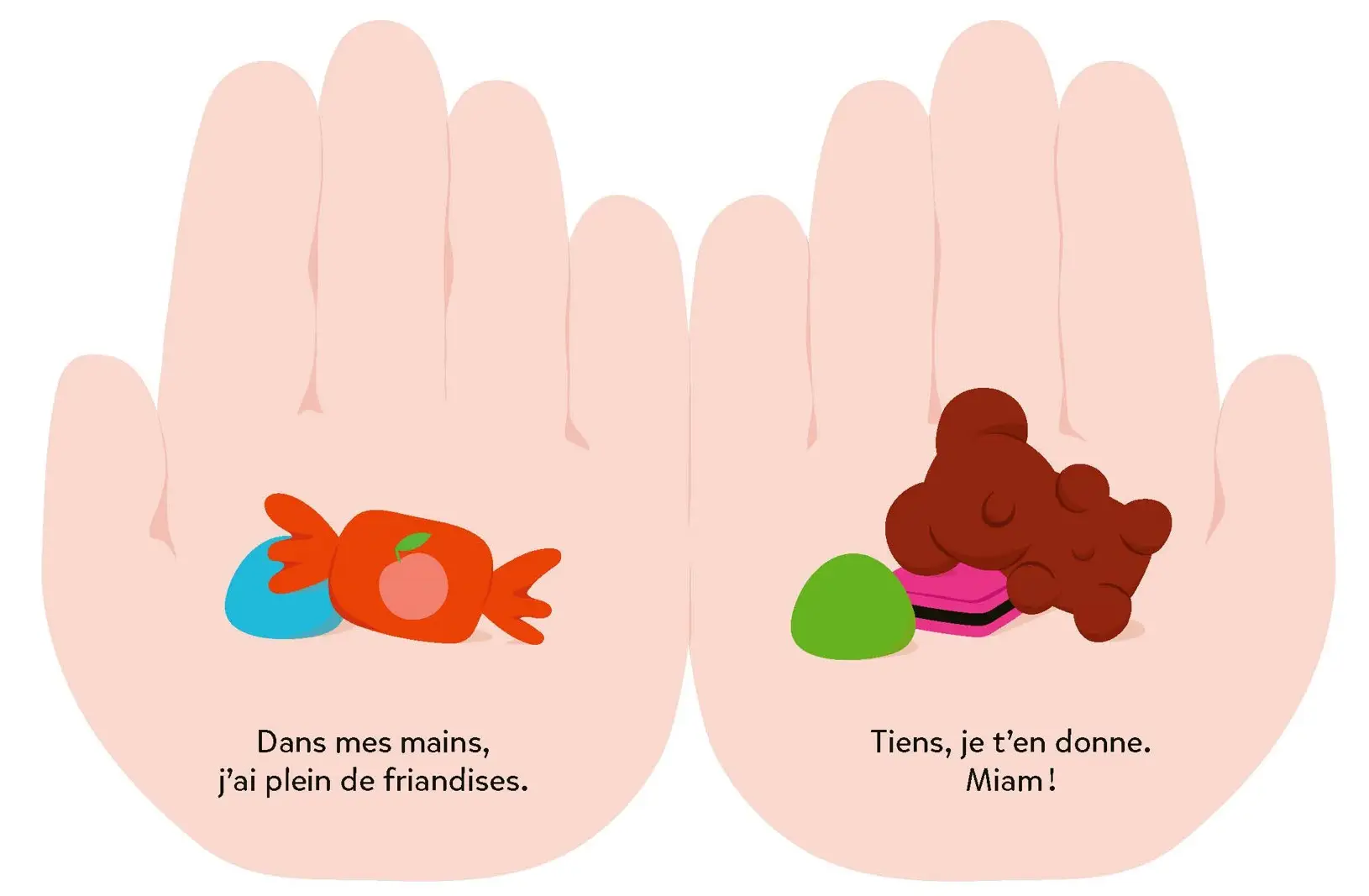 Avec mes mains - Un livre simple et interactif - Dès 2 ans  - Livre d'éveil - 9782095024475 - page-interieure1