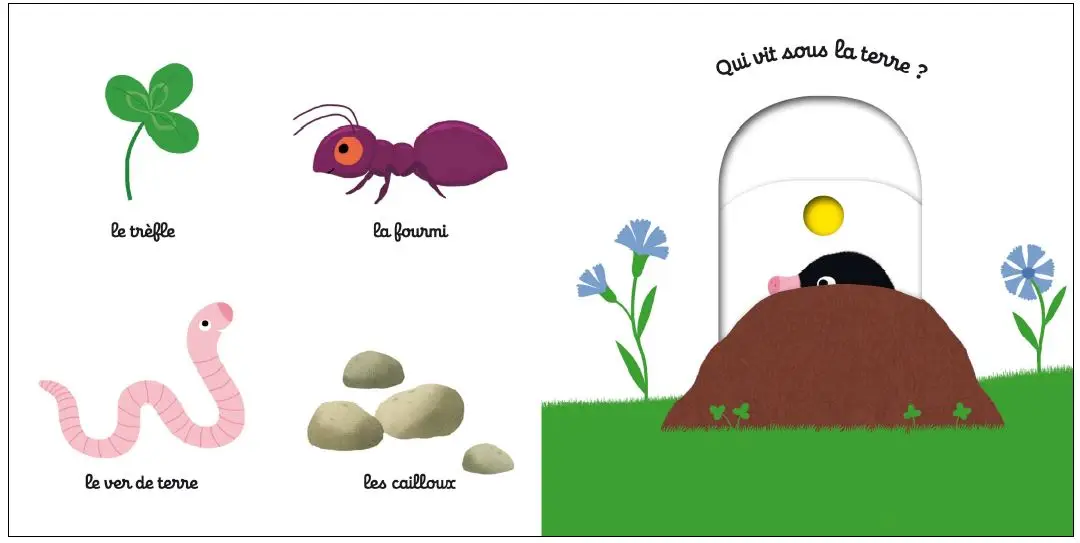 Mon imagier animé Kididoc - le jardin - nouvelle édition - Dès 1 an - Livre documentaire - 9782095025724 - page-interieure1