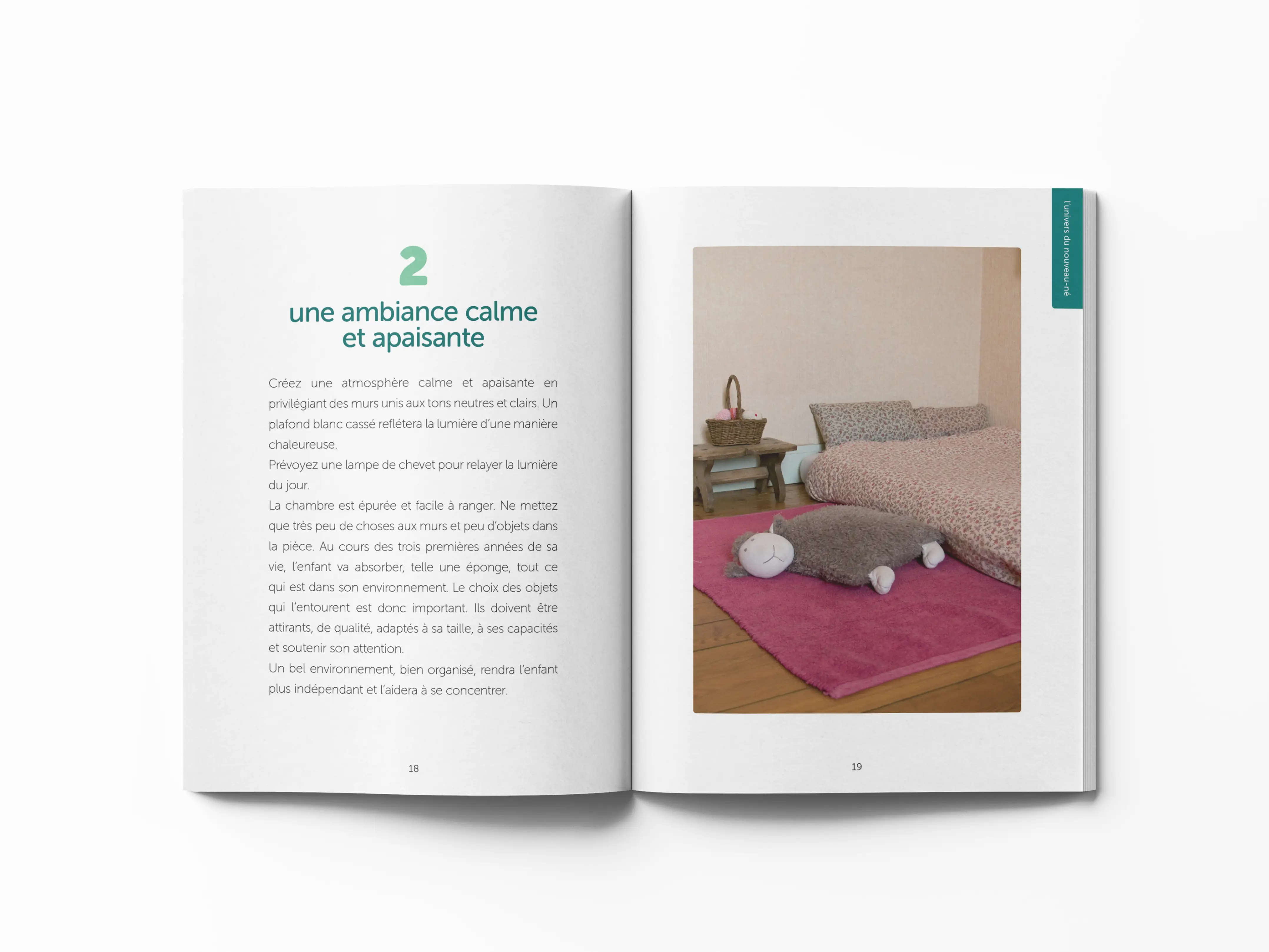 Bébé Montessori - 60 activités pour préparer son univers, l'éveiller et l'aider à faire seul - De la naissance à 15 mois -  - 9782095027858 - page-intérieure1