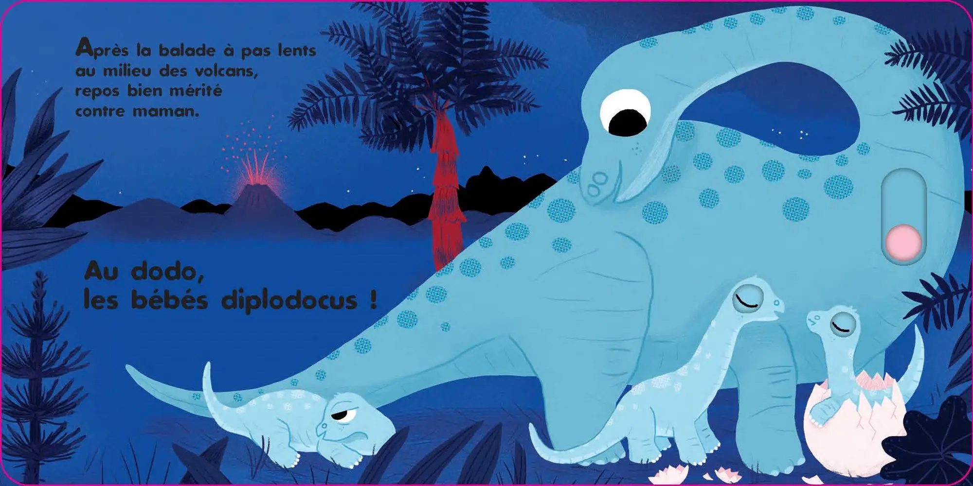 Au dodo - les petits dinos - Livre animé dès 6 mois - Pour accompagner le rituel du coucher des bébés - Livre d'éveil - 9782095028503 - page-interieure1