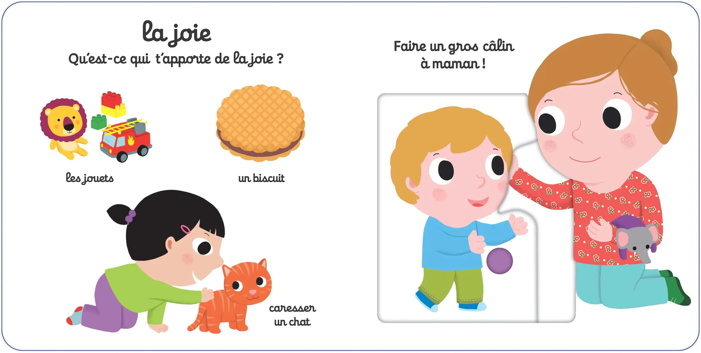 Mon imagier animé Kididoc - les émotions - nouvelle édition - Dès 1 an - Livre documentaire - 9782095028527 - page-interieure1
