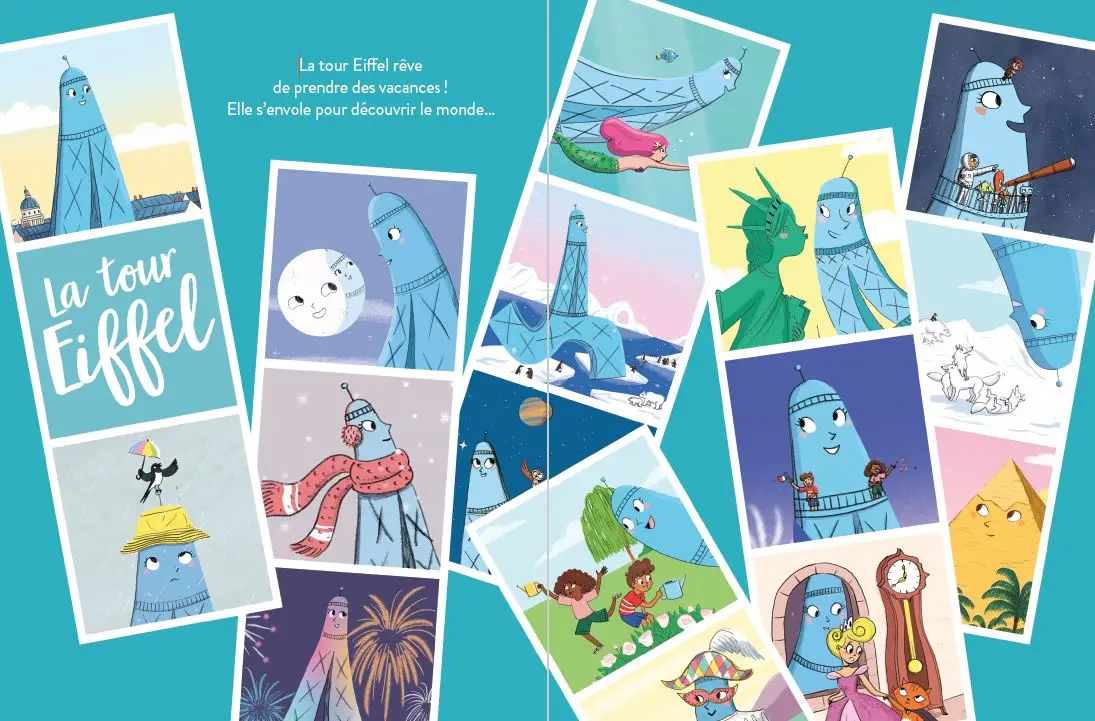 La tour Eiffel, championne de natation ! - Lune Bleue - Dès 6 ans - Roman - 9782095028848 - page-interieure1