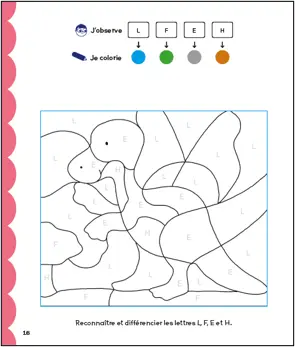 Lettres magiques - Petite section - Coloriages malins - Dès 3/4 ans - Cahier d'activités - 9782095029678 - page-intérieure1