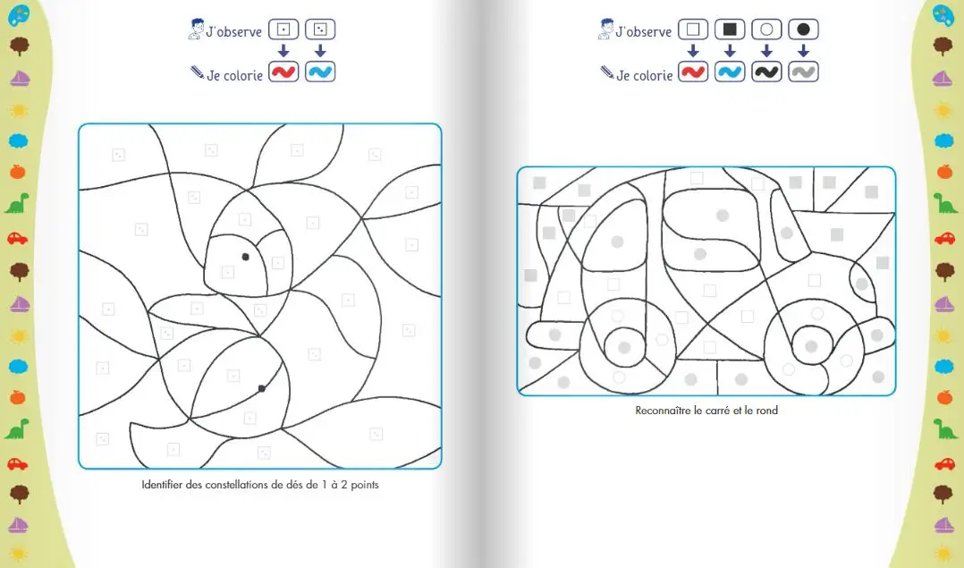 Nombres magiques - Petite section - Coloriages malins - Dès 3/4 ans - Cahier d'activités - 9782095029708 - page-interieure1