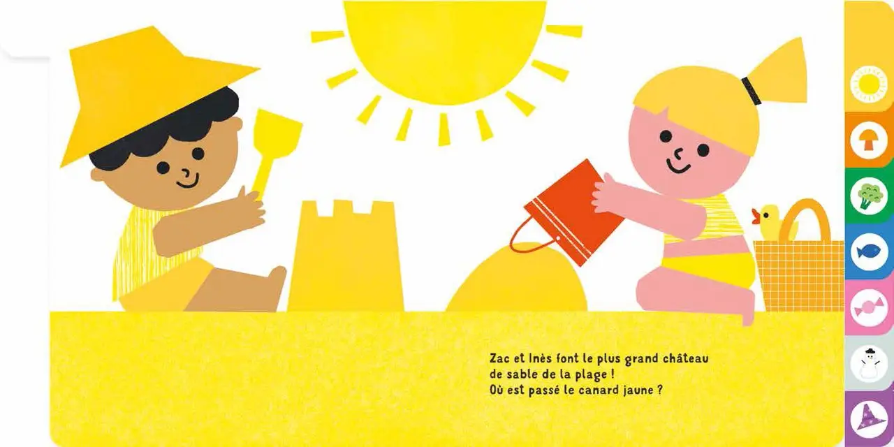 Toutes les couleurs - un livre tout carton avec 8 onglets pour découvrir les couleurs - dès 10 mois - Livre d'éveil - 9782095030261 - page-interieure1