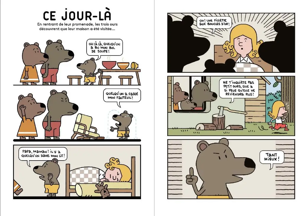 Boucle d'or et les 3 ours - Le jour d'après...la suite incroyable (mais vraie !) du conte - BD - Dès 5 ans  - BD - 9782095030742 - page-interieure1