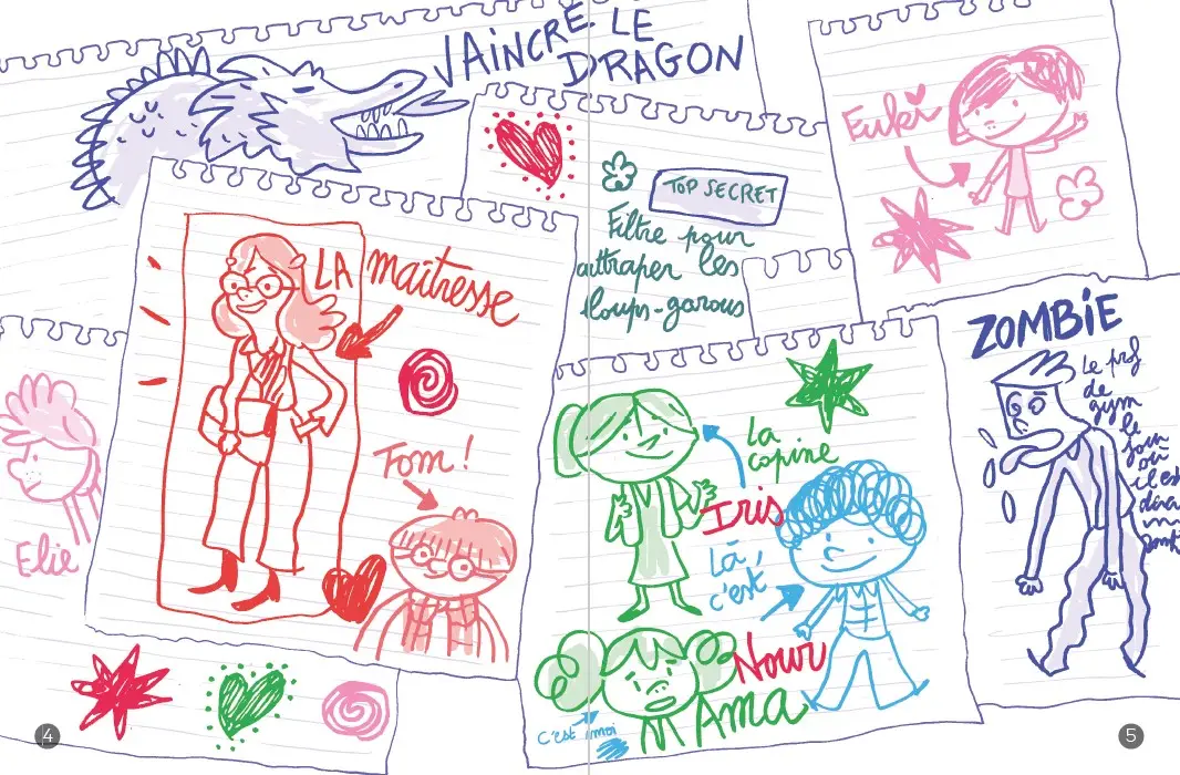 Frissons au CP - Le lundi, c'est zombie ! - Lune Bleue Dès 6 ans - Roman - 9782095031237 - page-interieure1