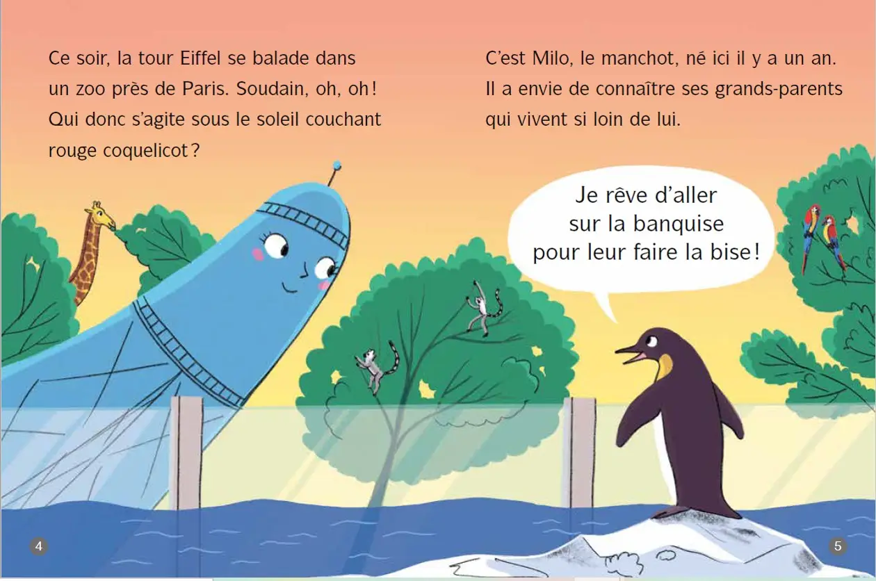 La Tour Eiffel sur la banquise - Lune Bleue - Dès 6 ans - Roman - 9782095031251 - page-interieure1