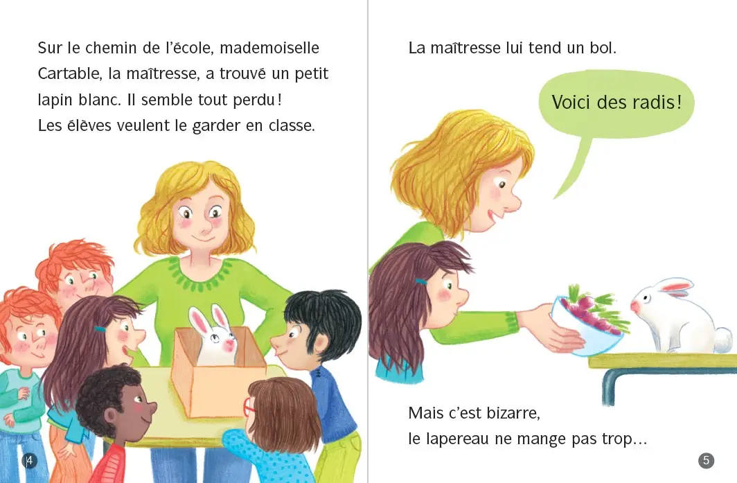 Les animaux de Lou - Reviens petit lapin ! - Lune Bleue Dès 6 ans - Roman - 9782095031411 - page-interieure1