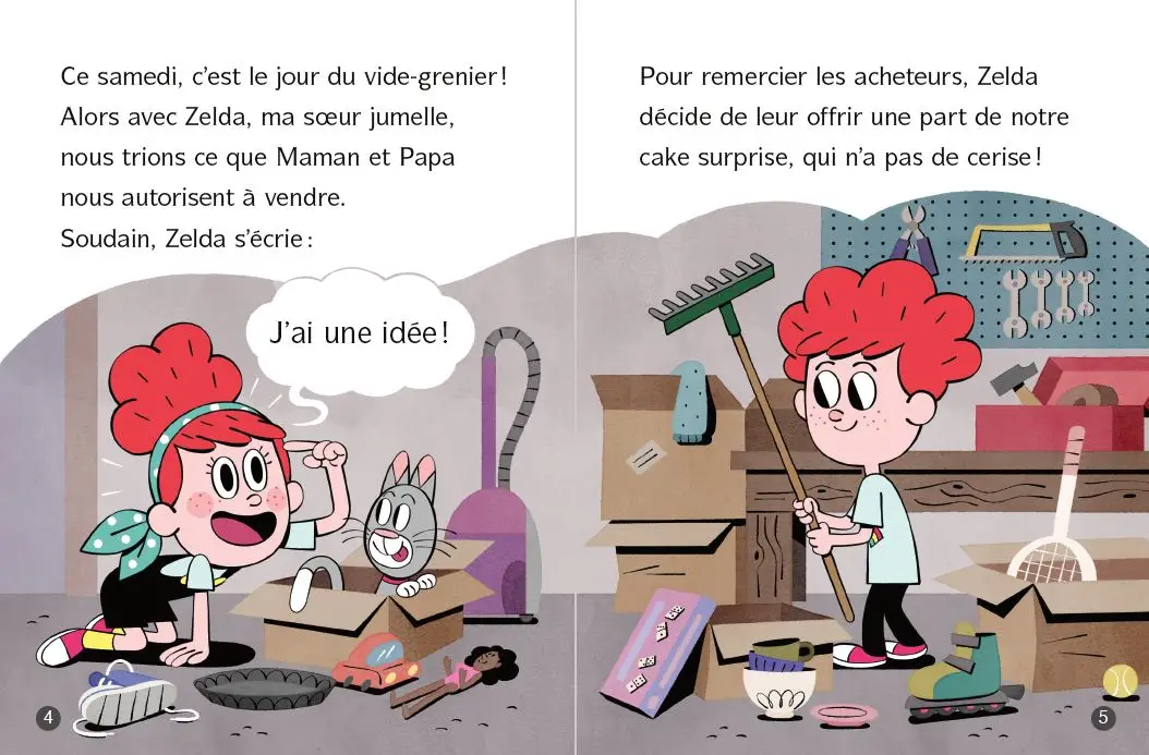 La famille Clafoutis : Un cake à croquer ! Lune Bleue Dès 6 ans - Roman - 9782095034139 - page-interieure1