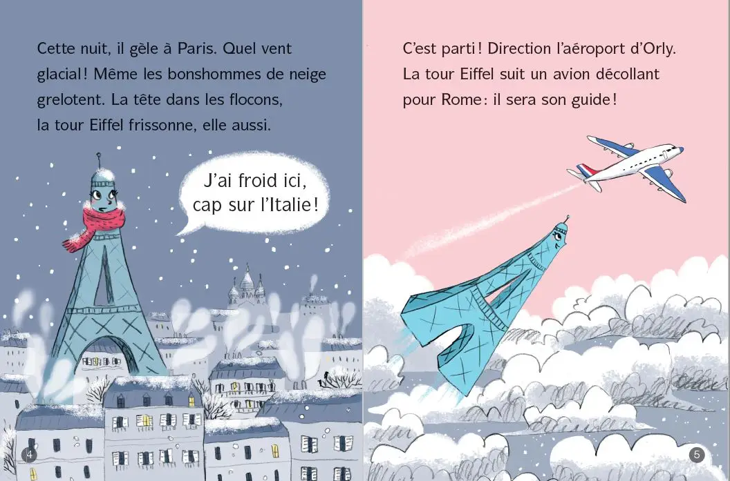 La tour Eiffel en Italie - Lune Bleue roman Dès 6 ans - Roman - 9782095034252 - page-interieure1