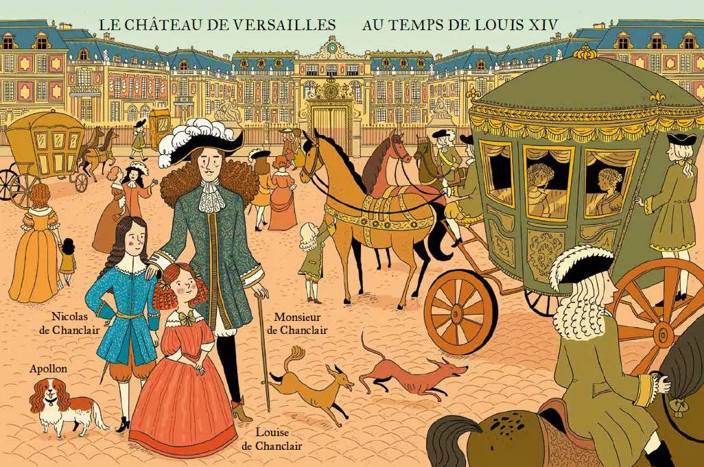 Mystères à Versailles : les enquêtes de Louise de Chanclair -  3 histoires palpitantes à partir de 7 ans - Roman - 9782095034429 - page-interieure1