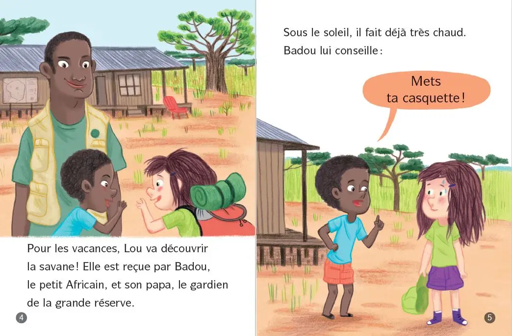 Les animaux de Lou, tu es libre, Petit Éléphant ! - Lune bleue - Dès 6 ans - Roman - 9782095036065 - page-interieure1