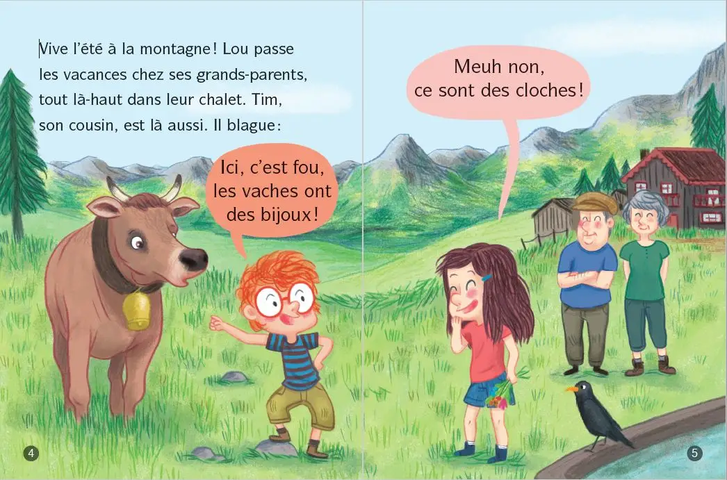 Les animaux de Lou, je te protège, petit loup ! - Lune bleue - Dès 6 ans - Roman - 9782095036140 - page-interieure1