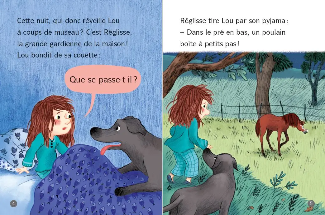 Les animaux de Lou , vole, Petit Galop ! - Lune bleue - Dès 6 ans - Roman - 9782095036164 - page-interieure1