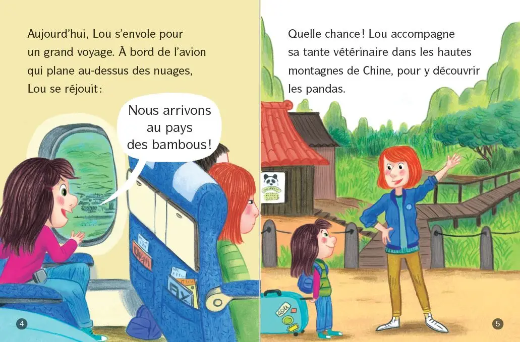 Les animaux de Lou, bravo, petit panda ! - Lune bleue - Dès 6 ans - Roman - 9782095036188 - page-interieure1