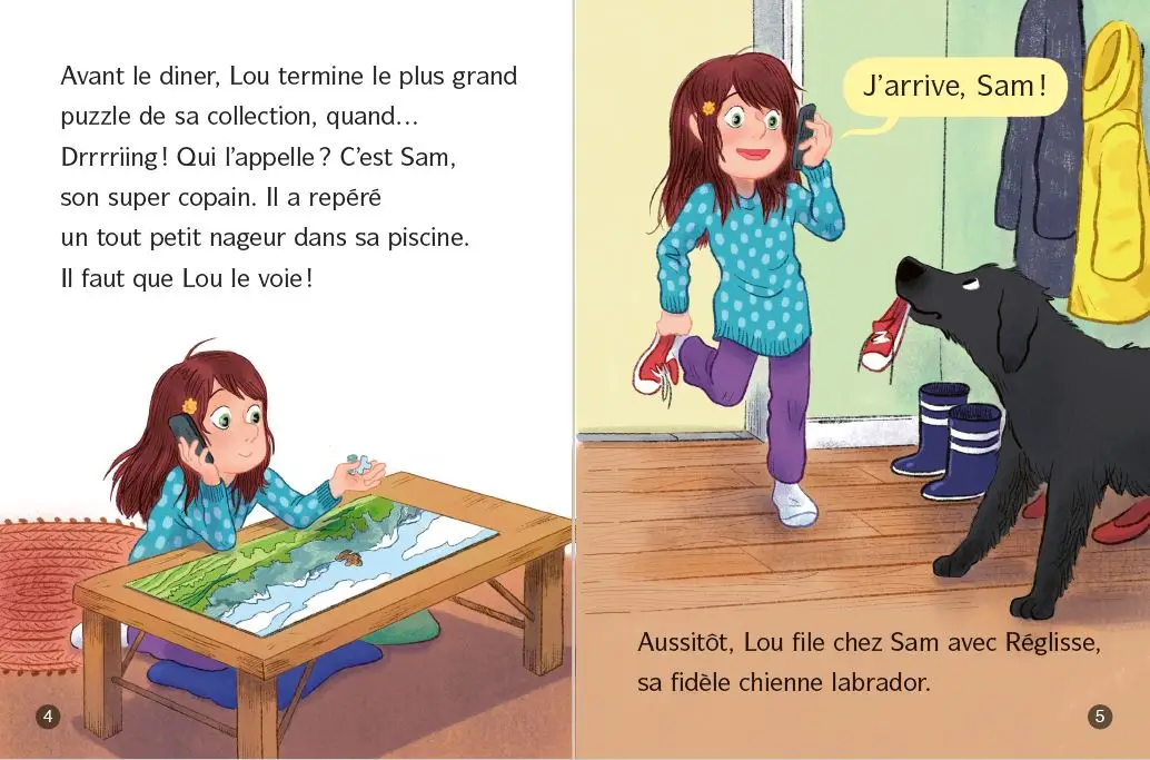 Les Animaux de Lou - Je vais t'aider Petit Hérisson ! Lune bleue - Dès 6 ans - Roman - 9782095036225 - page-interieure1