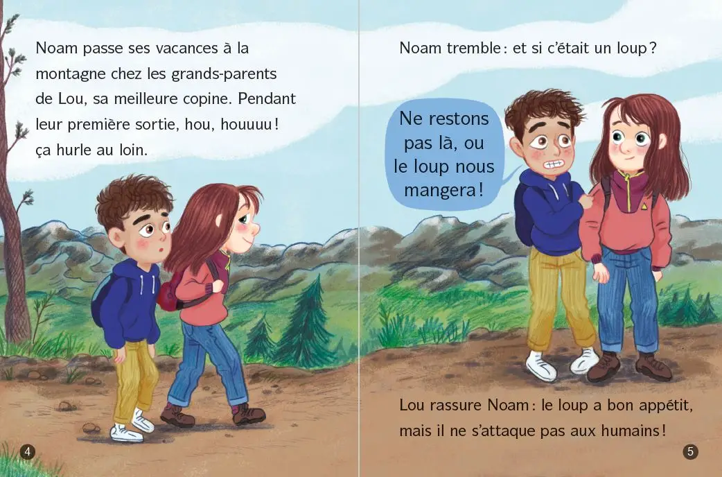 Les docs de Lou - Tout sur les loups ! - Lune bleue - Dès 6 ans - Roman - 9782095036560 - page-interieure1