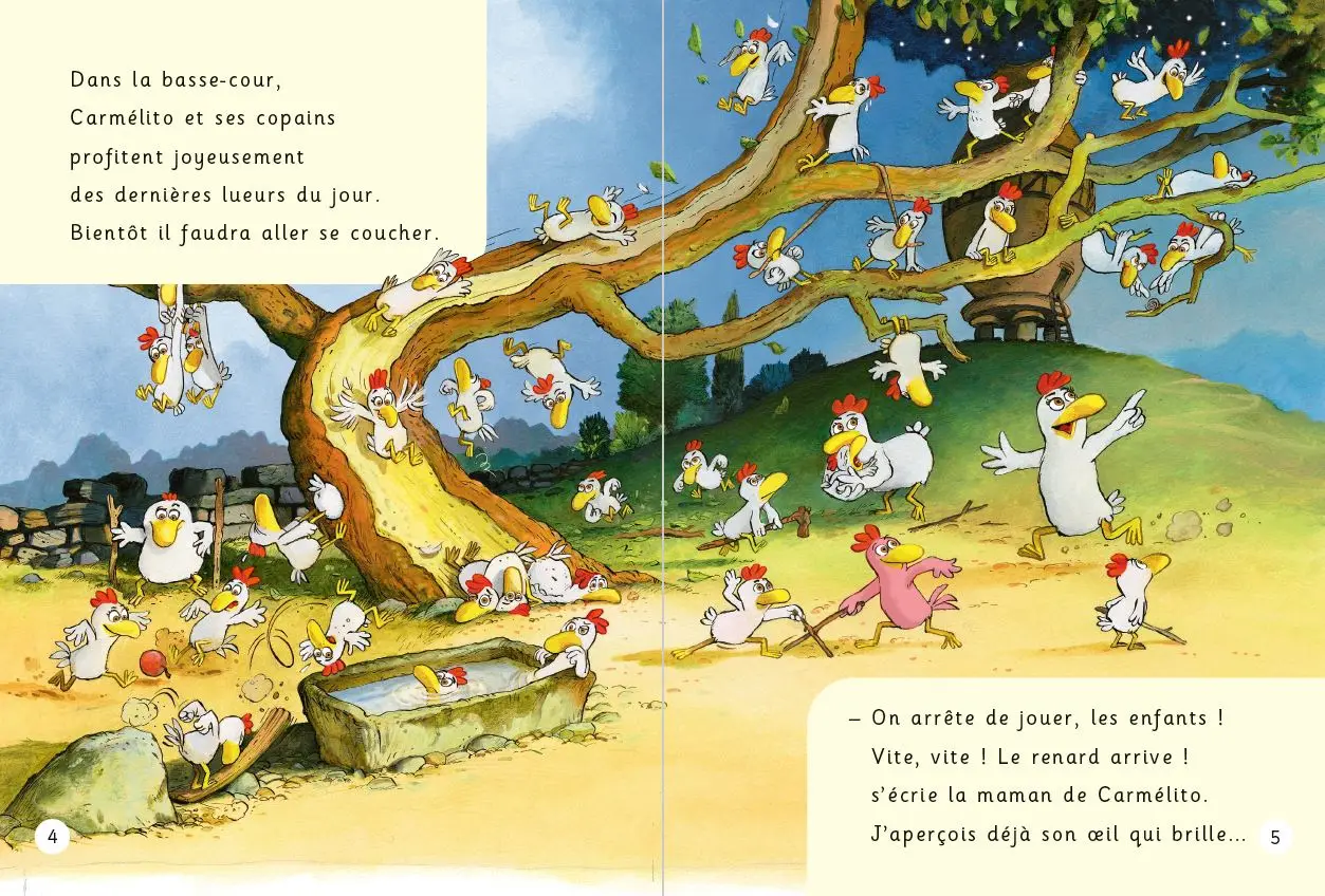 Les Petites Poules : Un poulailler dans les étoiles - Dyscool version adaptée aux DYS- Dès 6 ans - Roman - 9782095036782 - page-interieure1