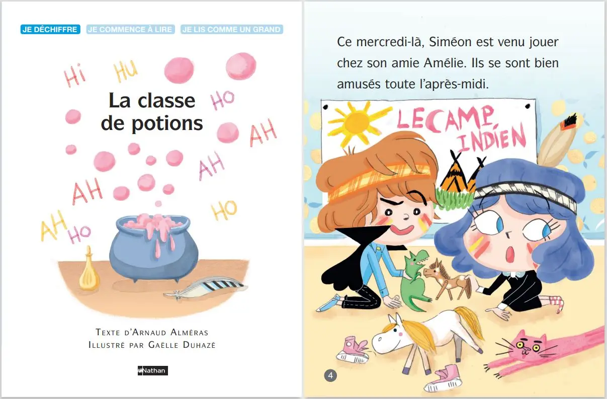 Amélie Maléfice : La classe des potions - Lune Bleue - CP - Dès 6 ans - Roman - 9782095039806 - page-intérieure1
