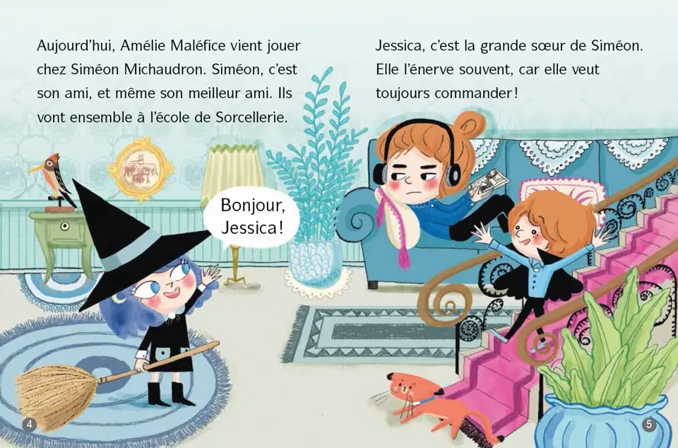 Amélie Maléfice, le livre des formules magiques - Lune Bleue - Dès 6 ans - Roman - 9782095039820 - page-interieure1