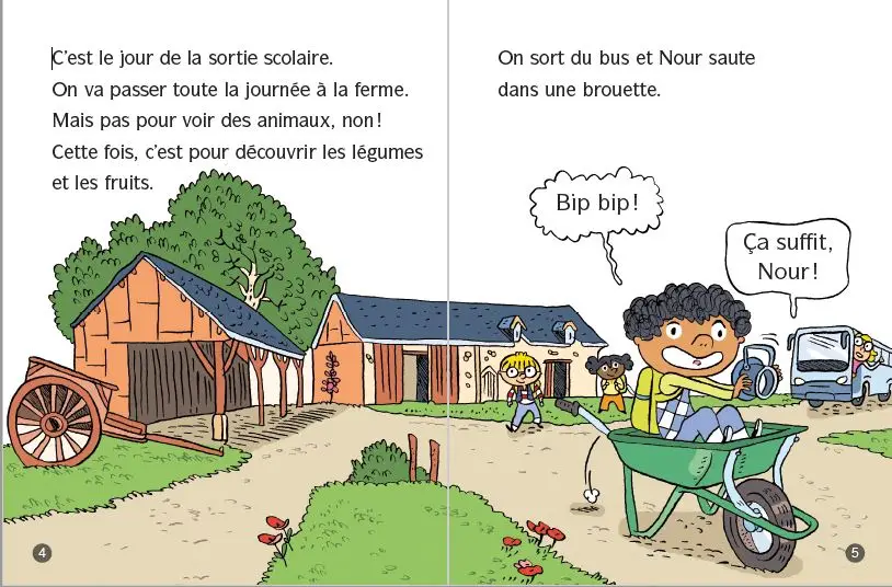 Frissons au CP - L'attaque des citrouilles - Lune Bleue - Dès 6 ans   - Roman - 9782095039967 - page-interieure1