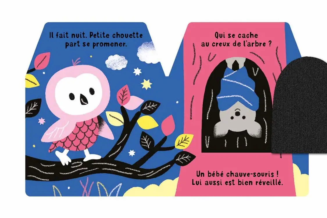 Cache-cache petite chouette : Livre d'éveil avec des flaps en feutrine pour les bébés dès 6 mois - Livre d'éveil - 9782095042882 - page-interieure1