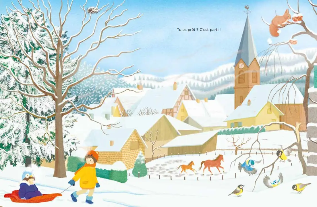 Hiver - Une promenade poétique dans la nature - dès 2 ans - Livre d'éveil - 9782095043841 - page-interieure1