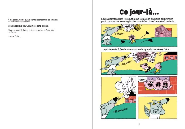 La suite incroyable (mais vraie !) des aventures des trois petits cochons, à partir de 5 ans - BD - 9782095047580 - page-interieure1