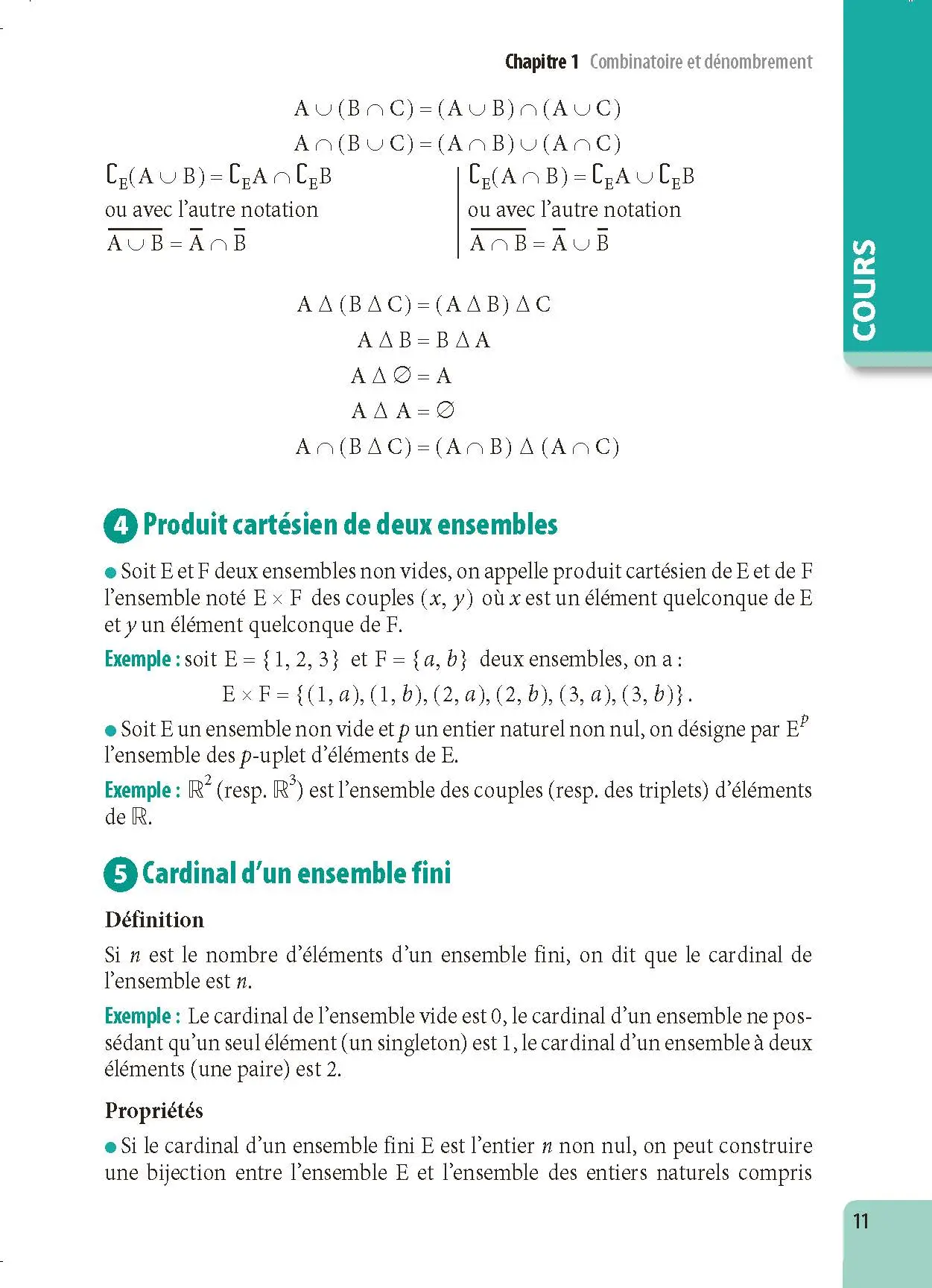 Maths Terminale - ABC Excellence - Bac 2027 - Enseignement de spécialité Tle - Cours complets, Notions-clés et vidéos, Points méthode, Exercices et corrigés détaillés - Livre de cours, méthode et exercices - 9782091571386 -  [page intérieure11]
