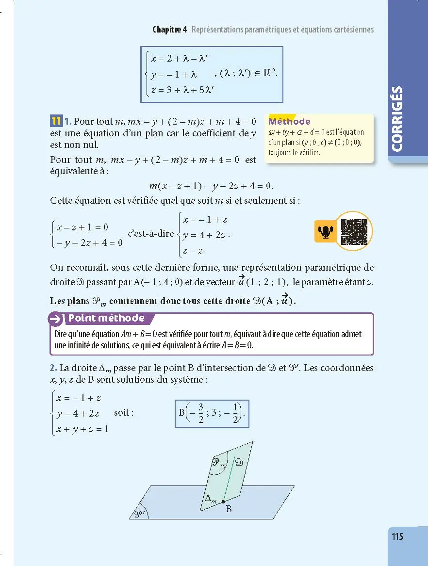 Maths Terminale - ABC Excellence - Bac 2027 - Enseignement de spécialité Tle - Cours complets, Notions-clés et vidéos, Points méthode, Exercices et corrigés détaillés - Livre de cours, méthode et exercices - 9782091571386 -  [page intérieure115]